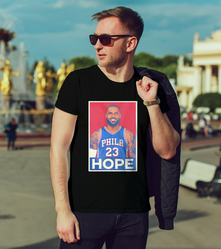 LeBron James 23 Phila Hope Basketball Jersey T-Shirt