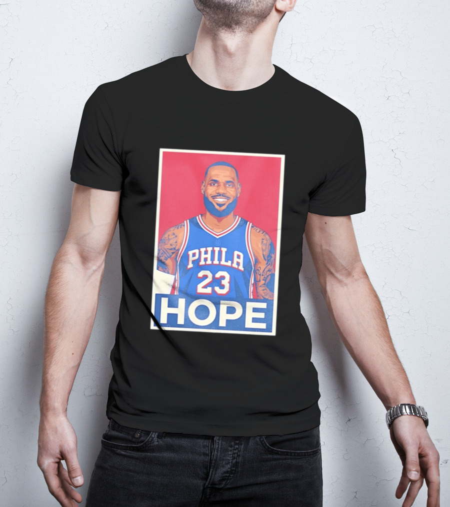 LeBron James 23 Phila Hope Basketball Jersey T-Shirt