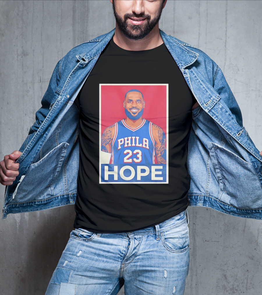 LeBron James 23 Phila Hope Basketball Jersey T-Shirt
