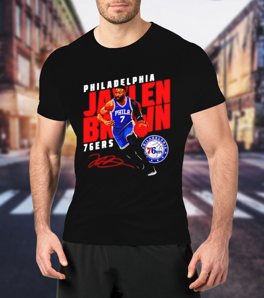 Philadelphia 76ers NBA Jalen Brown 7 Signature T-Shirt
