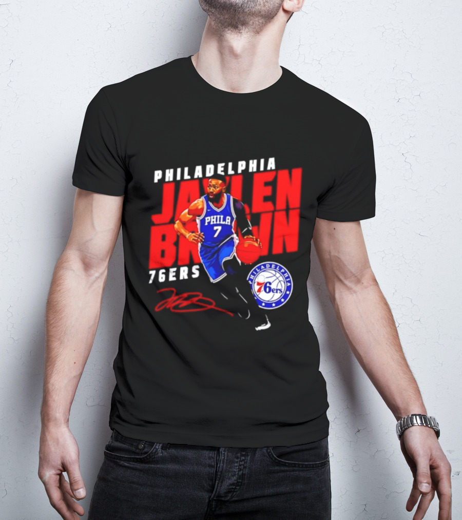 Philadelphia 76ers NBA Jalen Brown 7 Signature T-Shirt