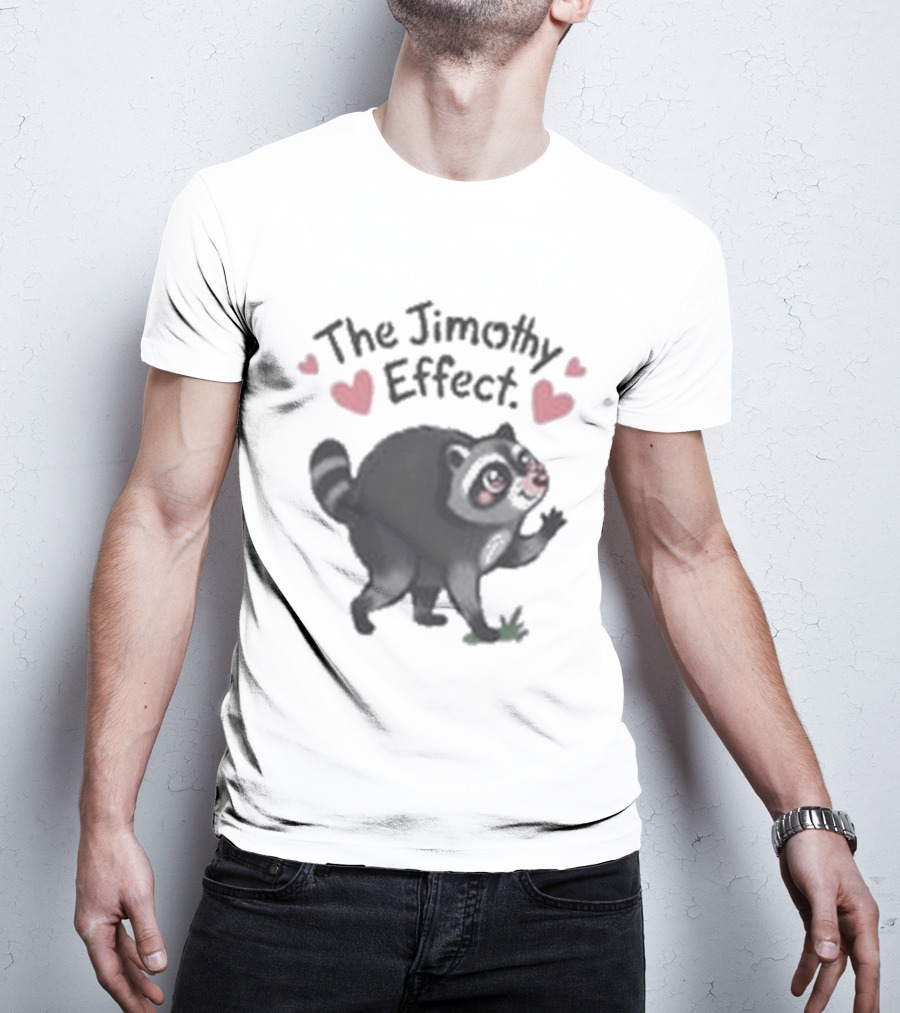 The Jimothy Effect Raccoon With Hearts T-Shirt
