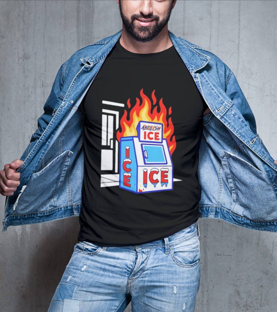 Abolish ICE Fiery Vending Machine Protest Activism T-Shirt