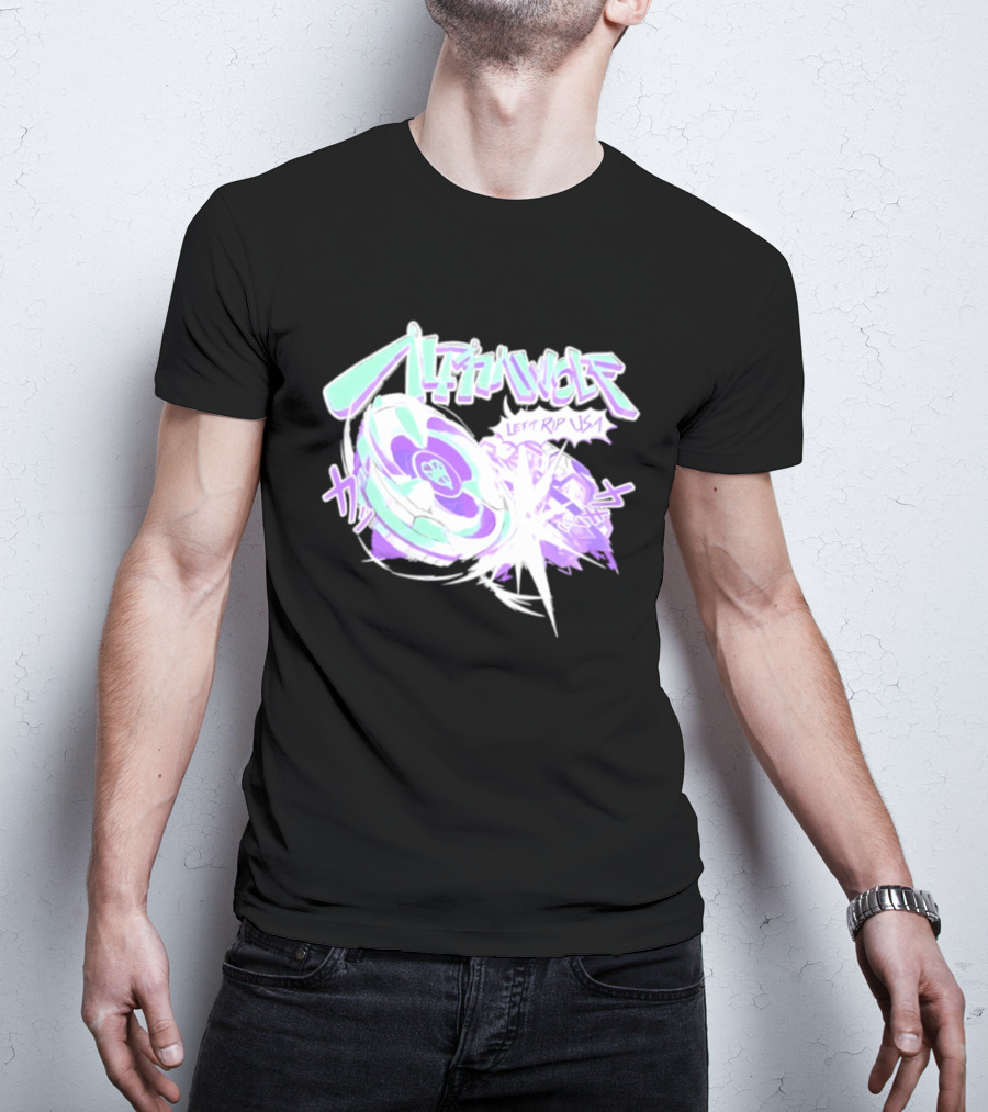 Alpha Wolf Left Rip USA Beyblade Anime Burst T-Shirt
