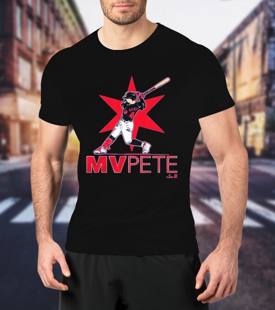 MVPete Baseball Player 4 AFMS Red Star T-Shirt