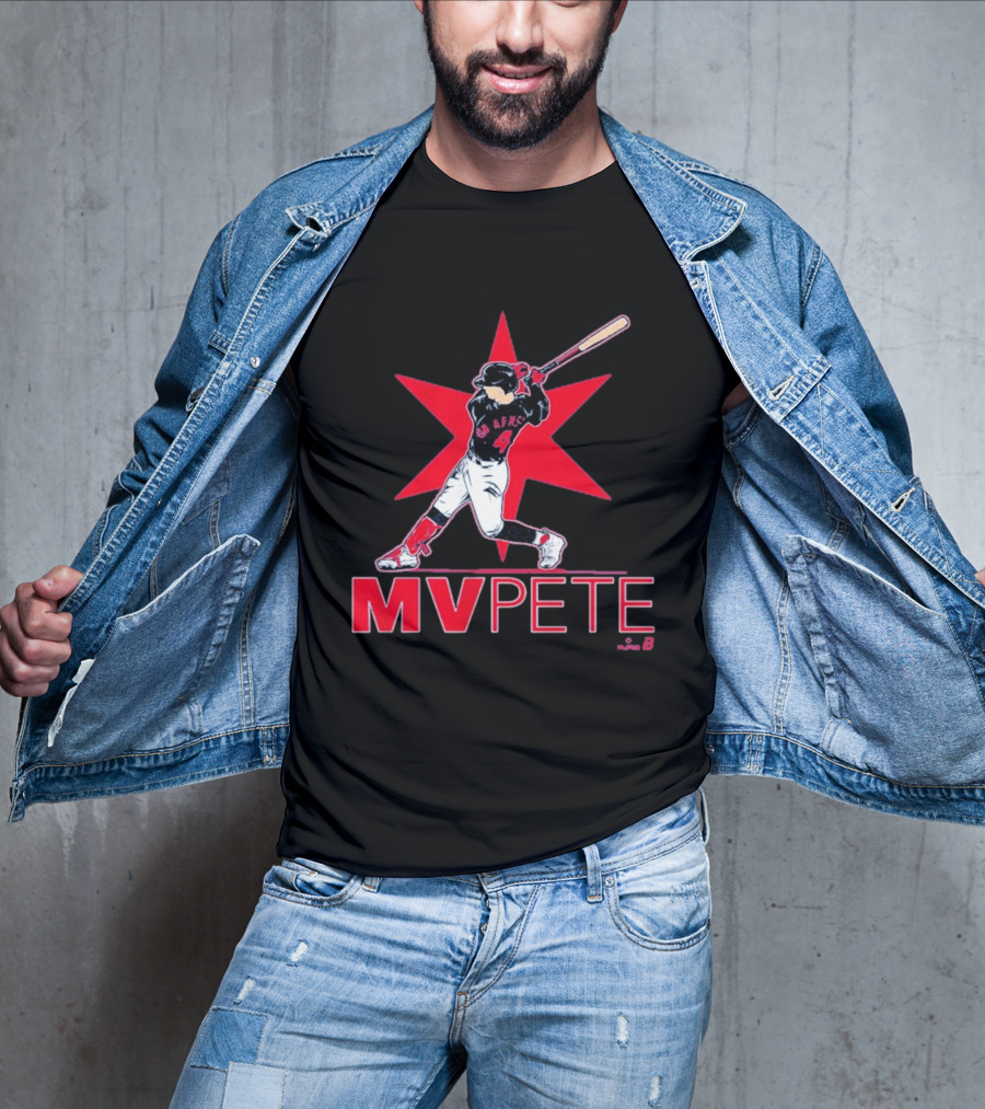 MVPete Baseball Player 4 AFMS Red Star T-Shirt