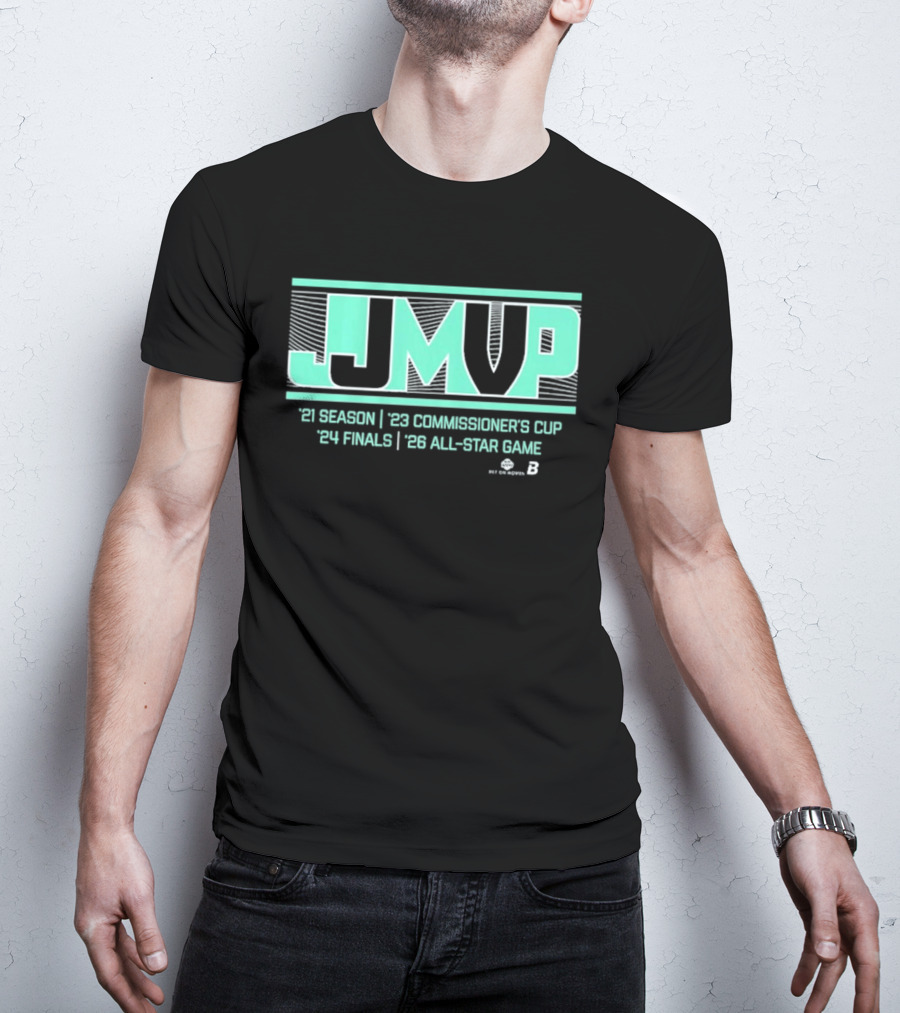 JJ MVP Jonquel Jones 2021 Season 2022 Commissioner's Cup 2021 Finals 2023 All Star Game T-Shirt