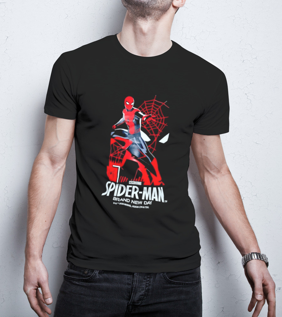 Spider Man Brand New Day 2026 Marvel Stylized Superhero T-Shirt