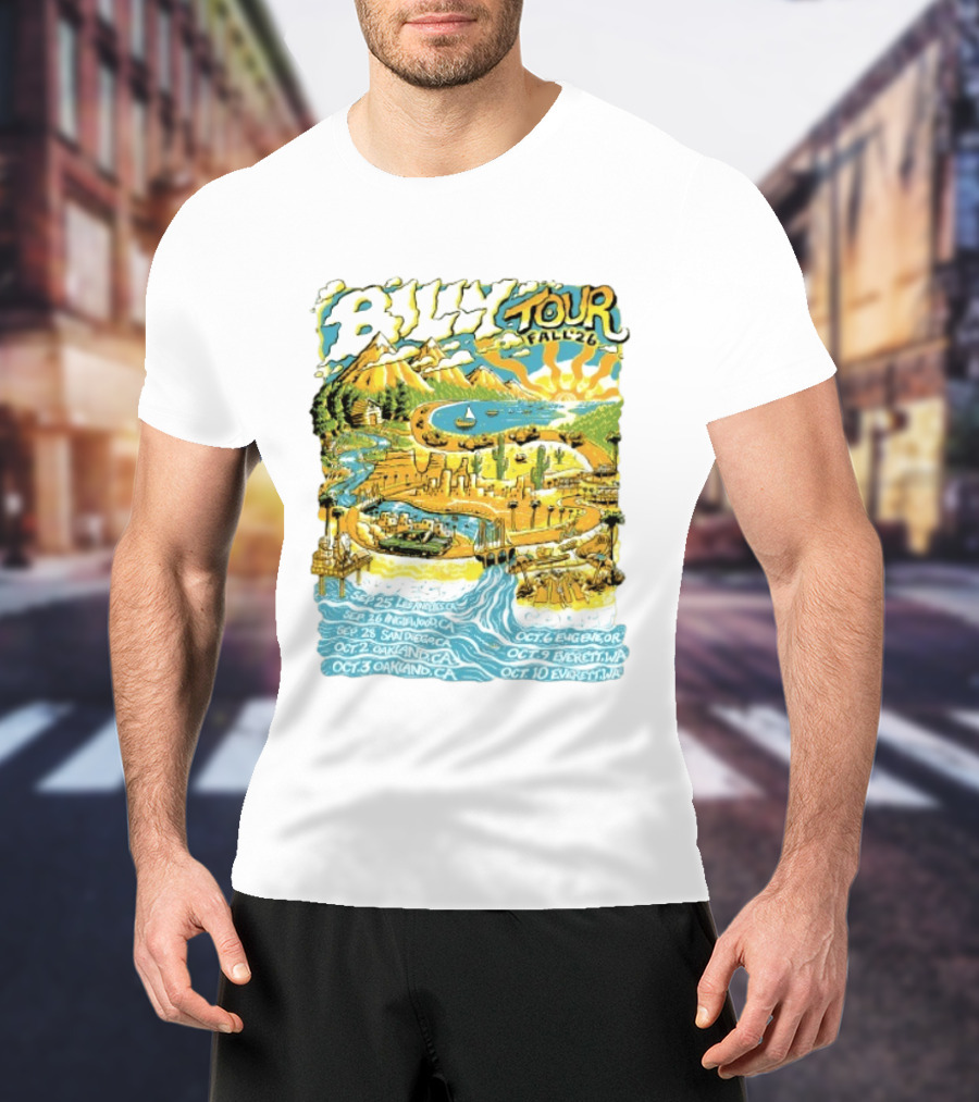 Billy Tour Fall '26 West Coast Concert Dates San Diego Oakland Eugene Everett T-Shirt