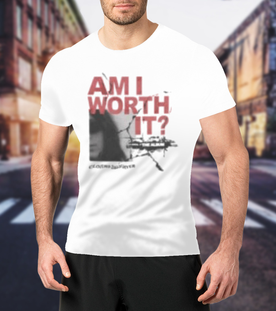 Clover's Daughter Am I Worth It Black And White T-Shirt