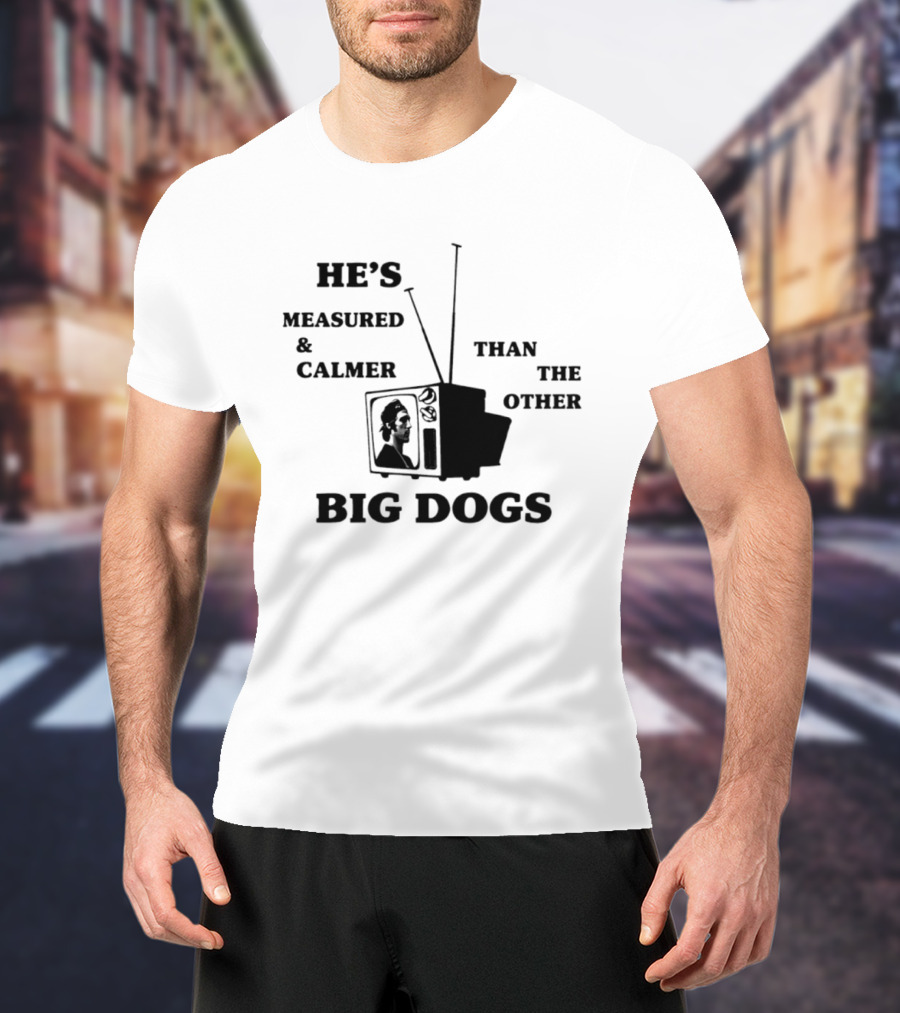He's Measured And Calmer Than The Other Big Dogs TV Antenna T-Shirt