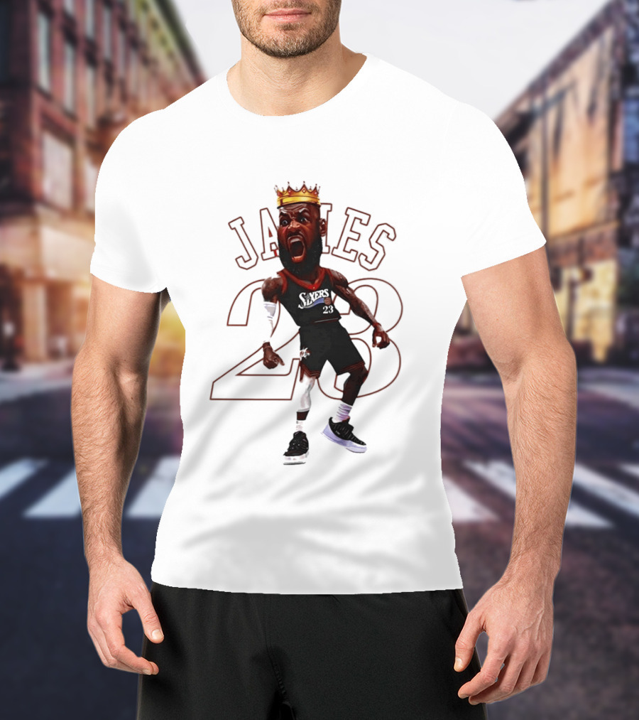 LeBron James Philadelphia Sixers 23 King Basketball Legend T-Shirt