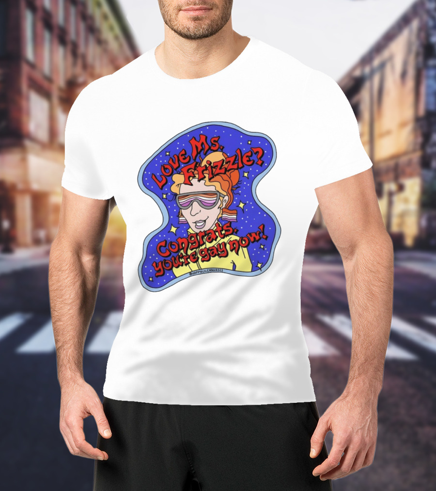 Love Ms Frizzle Congrats You're Gay Now Retro Space T-Shirt