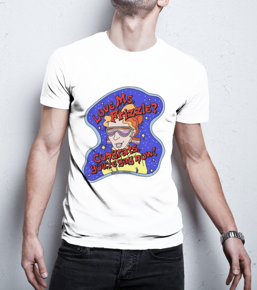Love Ms Frizzle Congrats You're Gay Now Retro Space T-Shirt