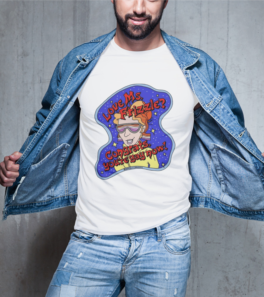 Love Ms Frizzle Congrats You're Gay Now Retro Space T-Shirt