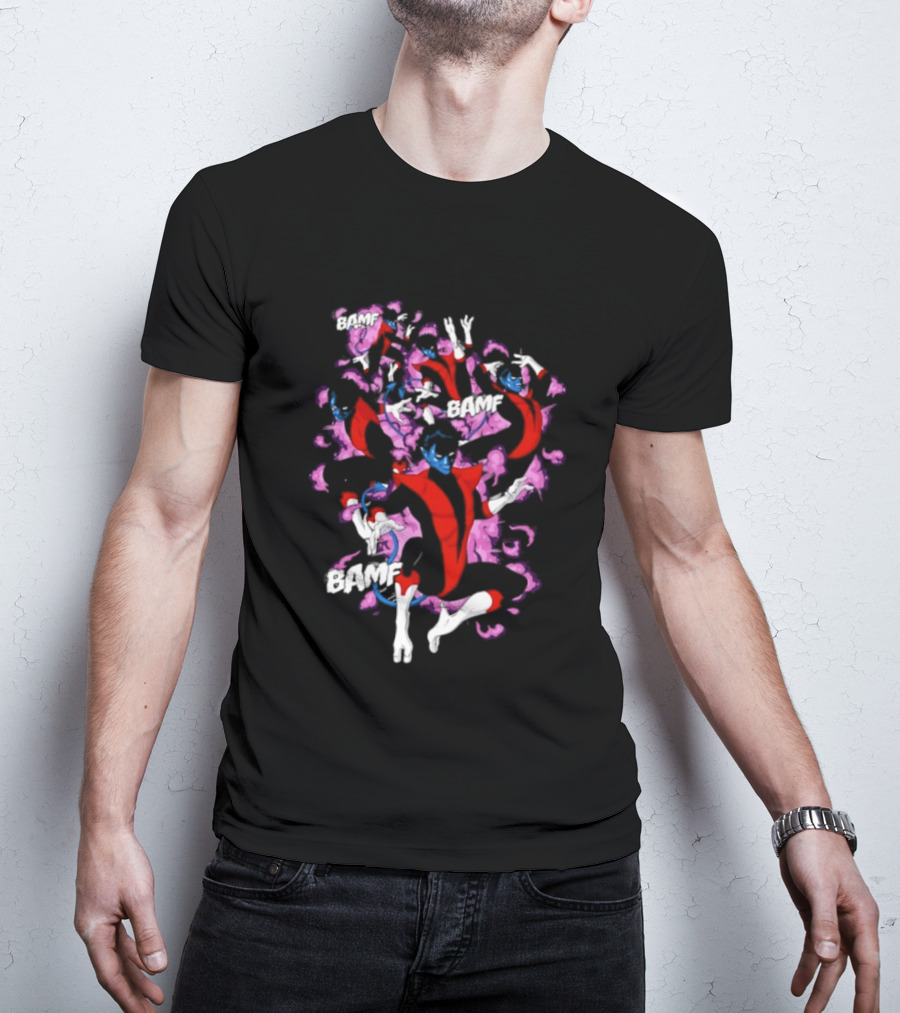 Bamf Nightcrawler Comic Smoke Effect X Men T-Shirt