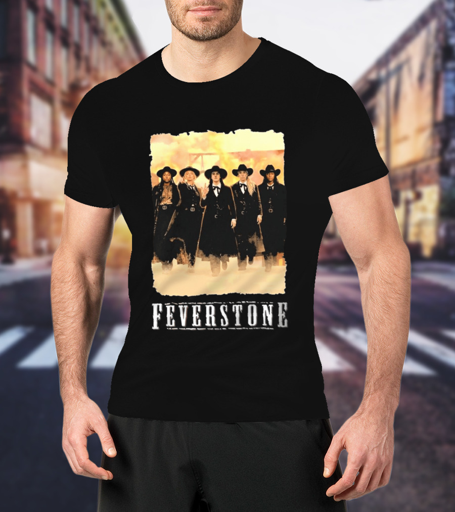 Feverstone Western Style Group In Cowboy Hats T-Shirt
