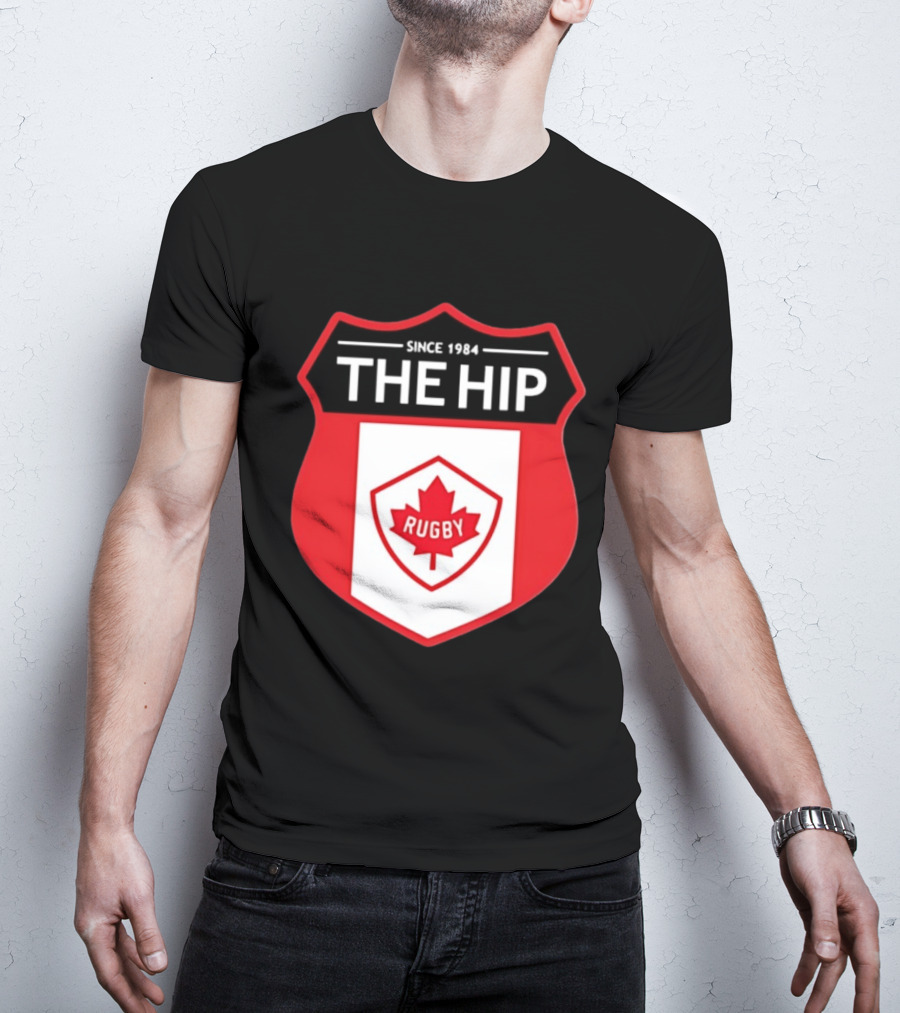 Canada Rugby The Hip Since 1984 Shield Maple Leaf Rugby T-Shirt