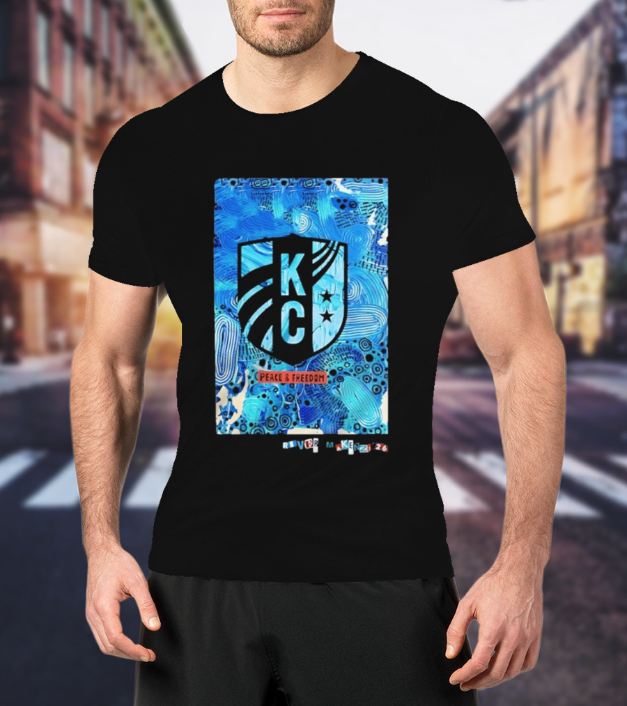 Kansas City Current KC Peace And Freedom River Makenzi 2026 T-Shirt