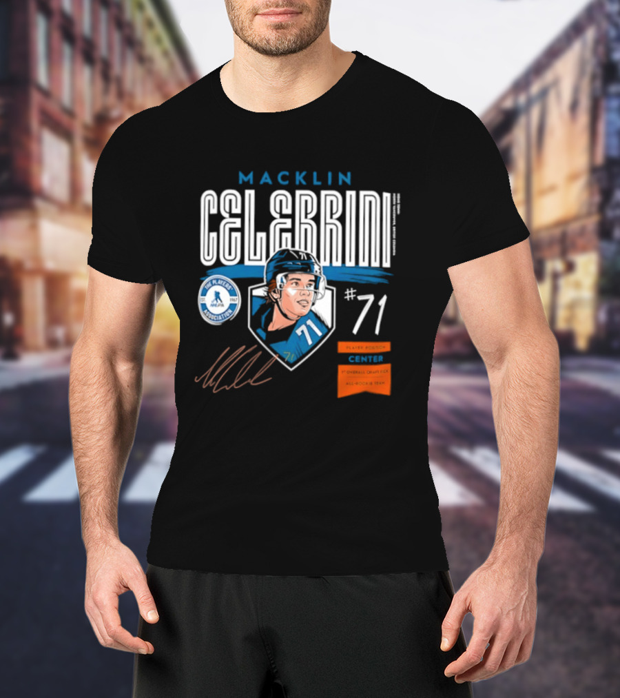 Macklin Celebrini 71 NHL Players Association All Rookie Team 2026 Pick T-Shirt