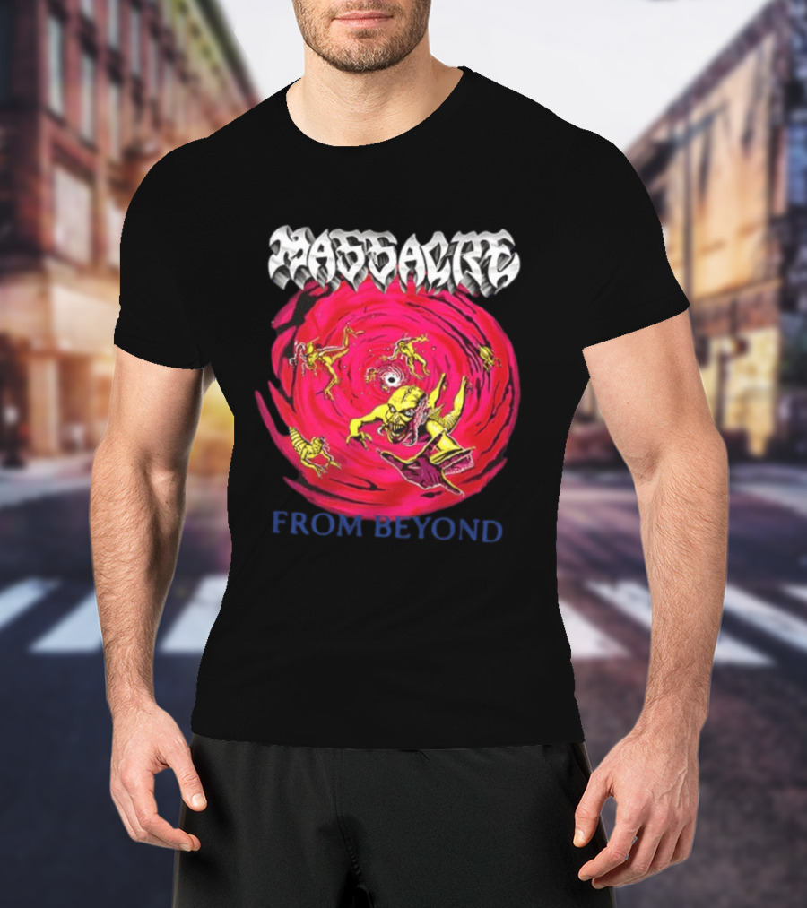Massacre From Beyond 1991 Two Sided Horror Imagery Team T-Shirt