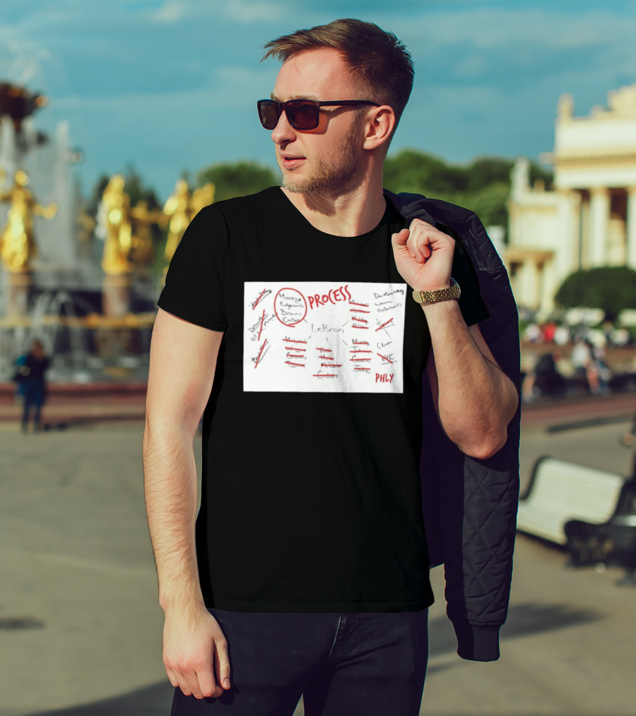 Phly LeBron Process Philadelphia 76ers Strategy Diagram T-Shirt