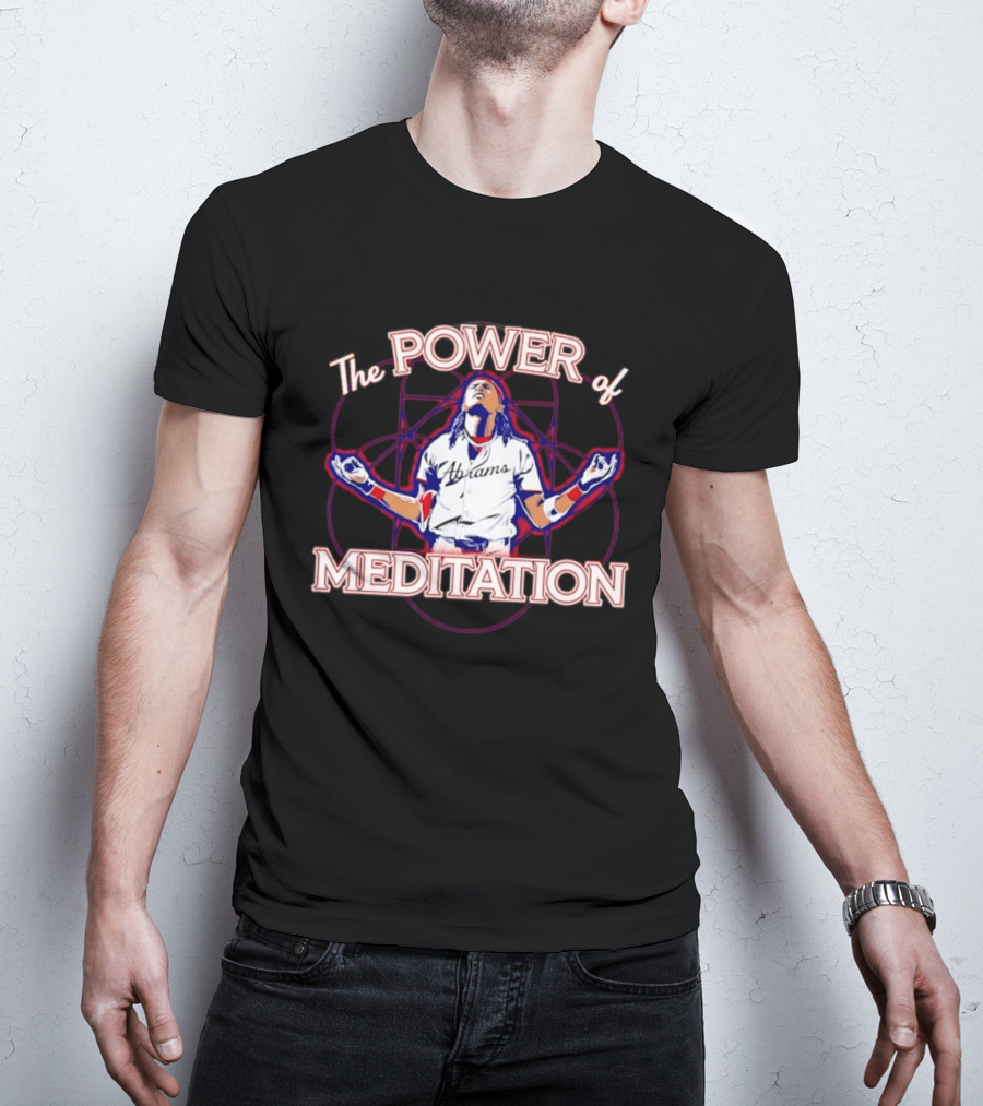 The Power Of Meditation Ronald Acuña Jr. Washington Nationals Celebration T-Shirt