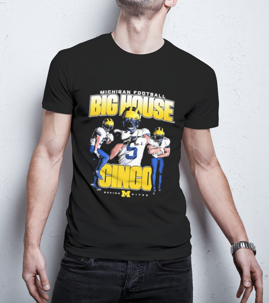 Michigan Wolverines Football Big House Cinco Savion Hiter T-Shirt