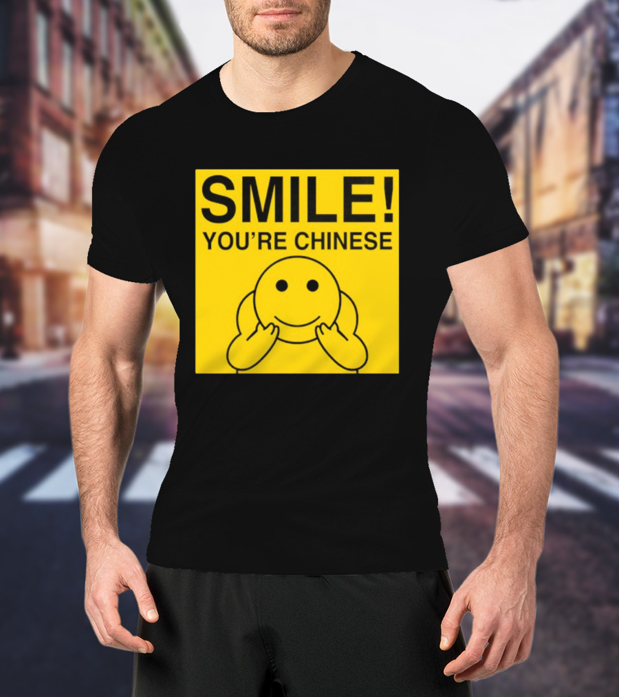 SMILE You're Chinese Sticker Emoticon Sign Yellow T-Shirt