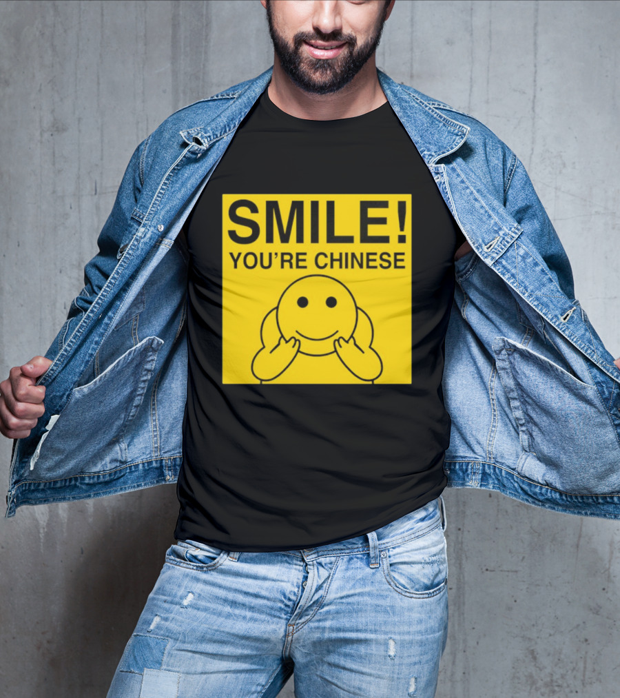 SMILE You're Chinese Sticker Emoticon Sign Yellow T-Shirt