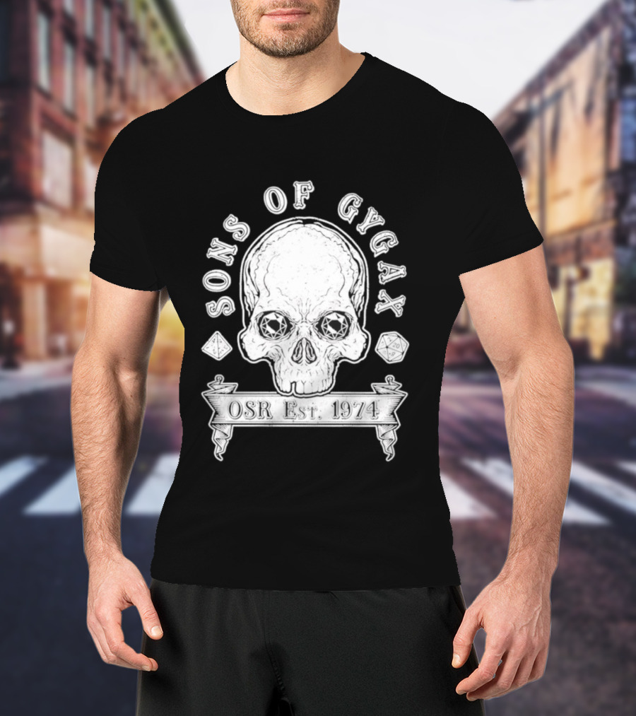 Sons Of Gygax OSR Est 1974 Skull T-Shirt