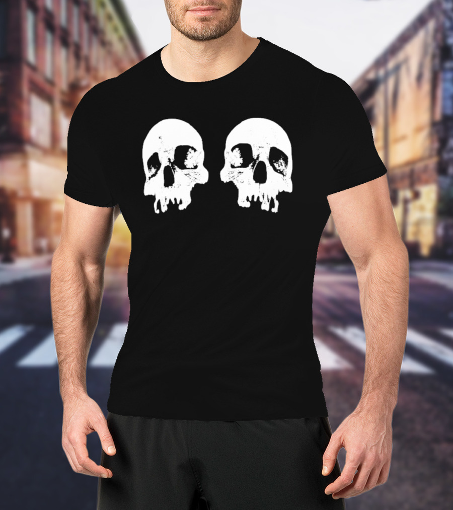 The Royals Alexandra Park Skull White Dual Skulls T-Shirt