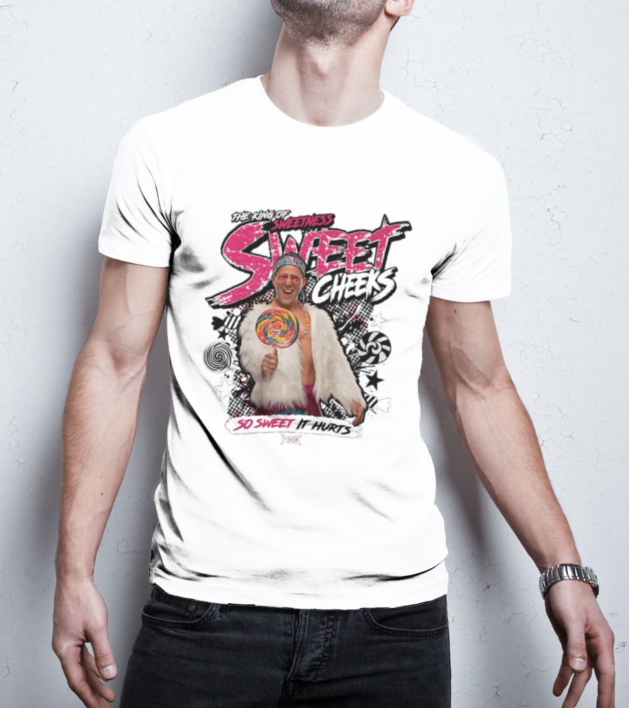 The King Of Sweetness Sweet Cheeks So Sweet It Hurts Lollipop Fur Jacket T-Shirt