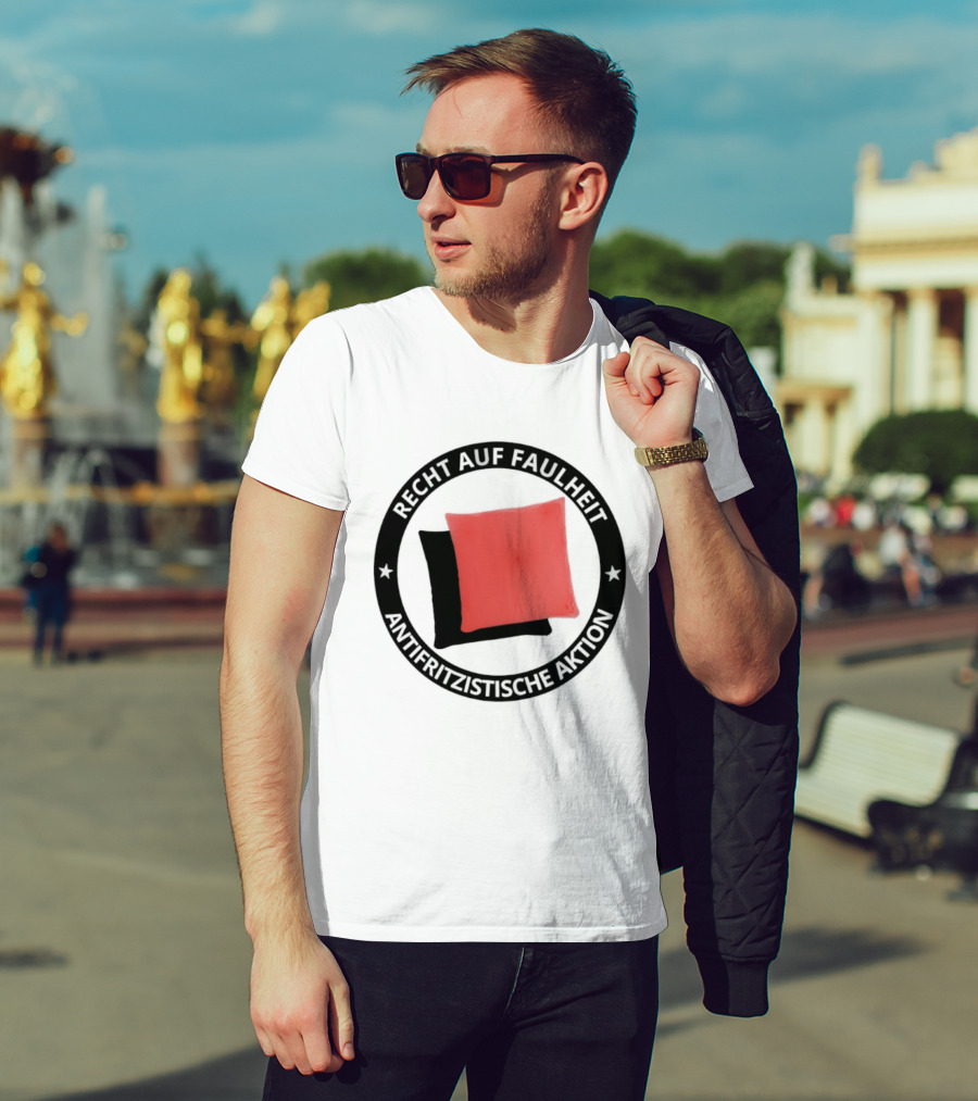 Recht Auf Faulheit Antifritzistische Aktion Rotes Kissen T-Shirt