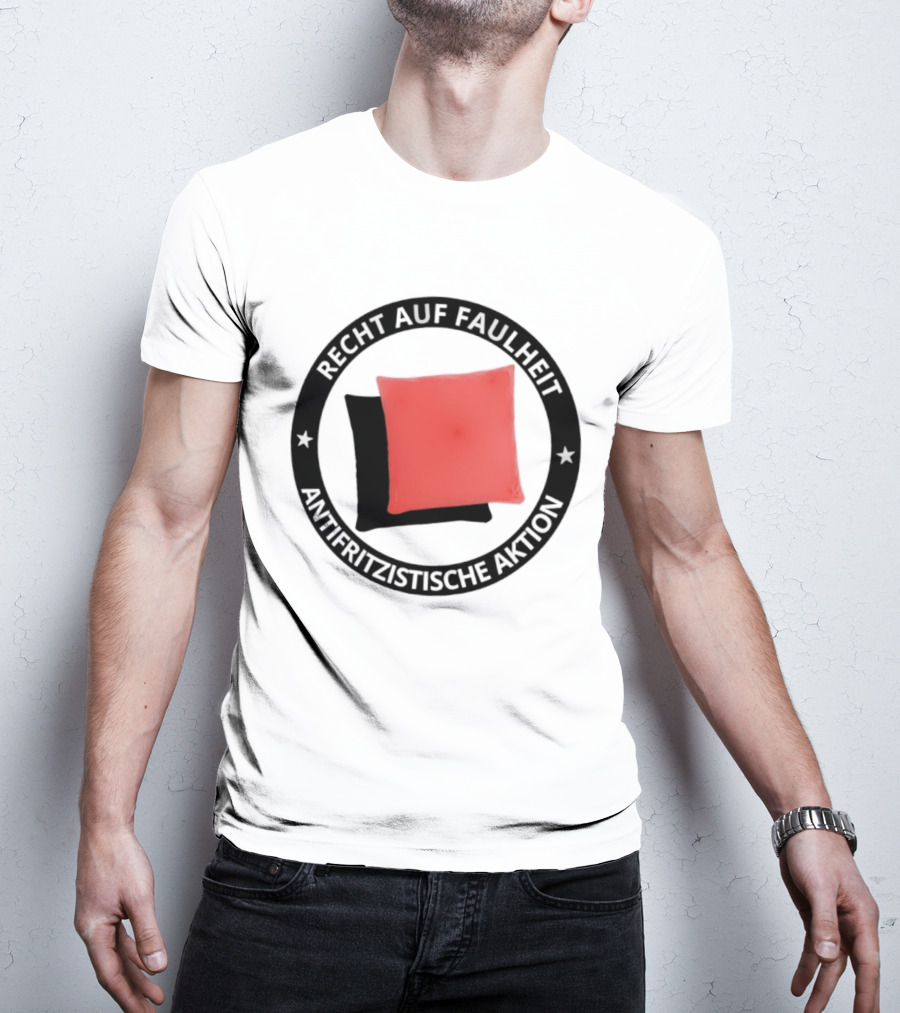 Recht Auf Faulheit Antifritzistische Aktion Rotes Kissen T-Shirt