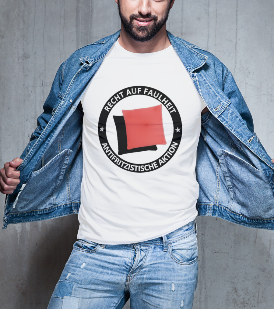Recht Auf Faulheit Antifritzistische Aktion Rotes Kissen T-Shirt