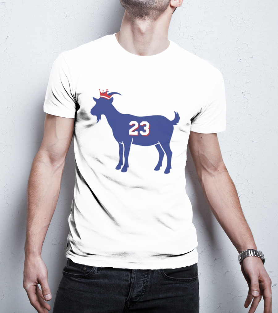 LeGOAT 23 Philadelphia Basketball Crowned Goat T-Shirt