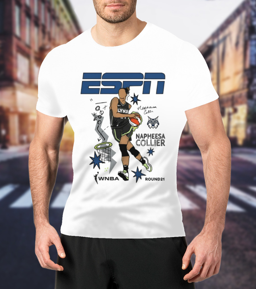 ESPN Napheesa Collier Minnesota Lynx WNBA Round21 T-Shirt
