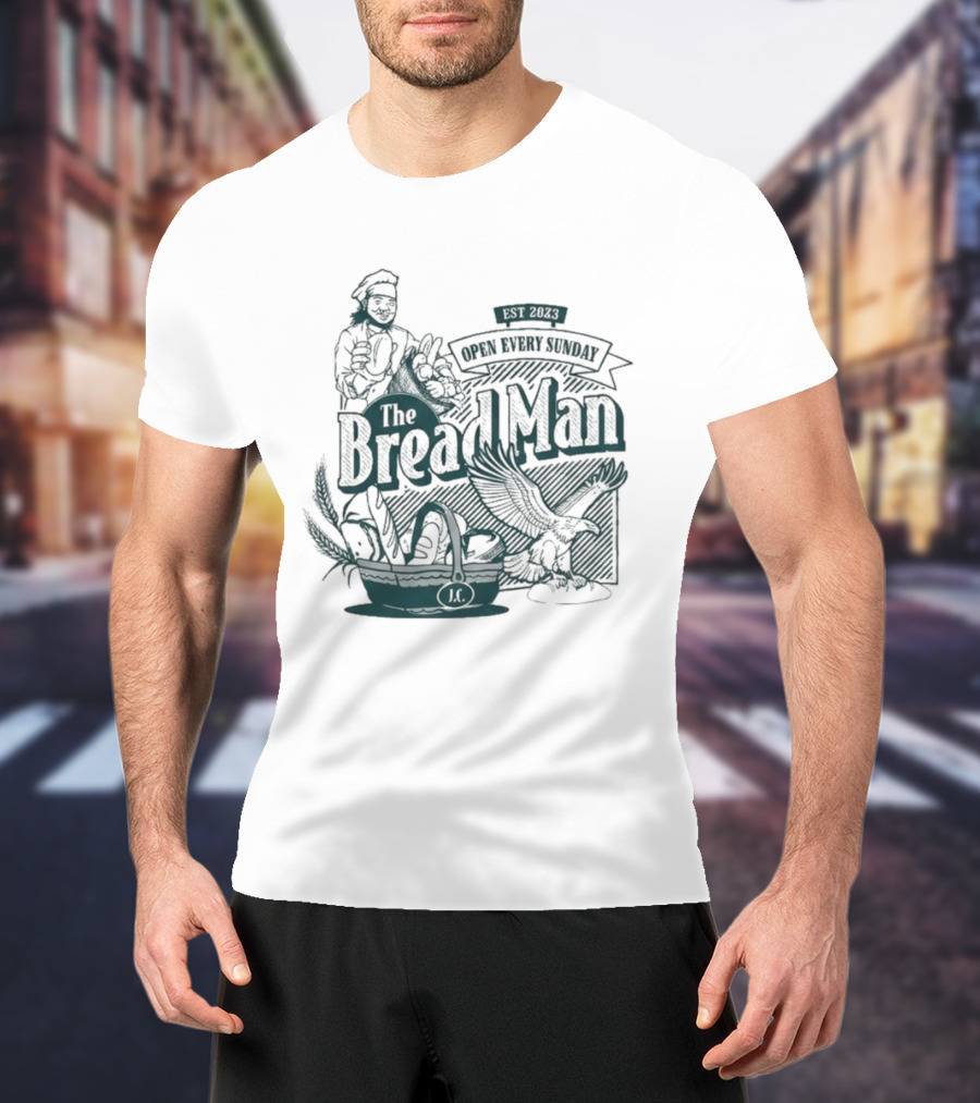 The Bread Man Open Every Sunday Vintage Bakery T-Shirt