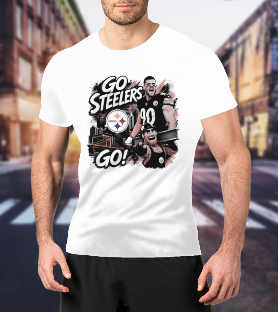 Pittsburgh Steelers TJ Watt Go Steelers Go! T-Shirt