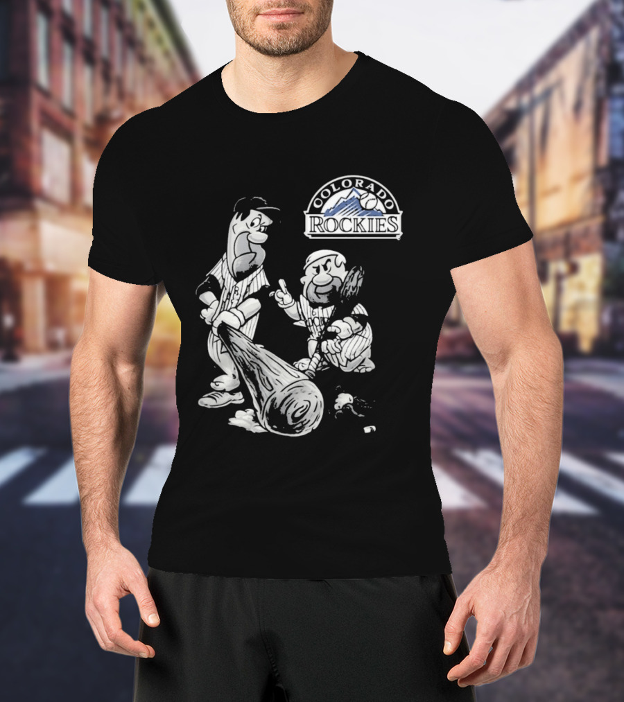 Colorado Rockies 2026 Flintstones Baseball T-Shirt