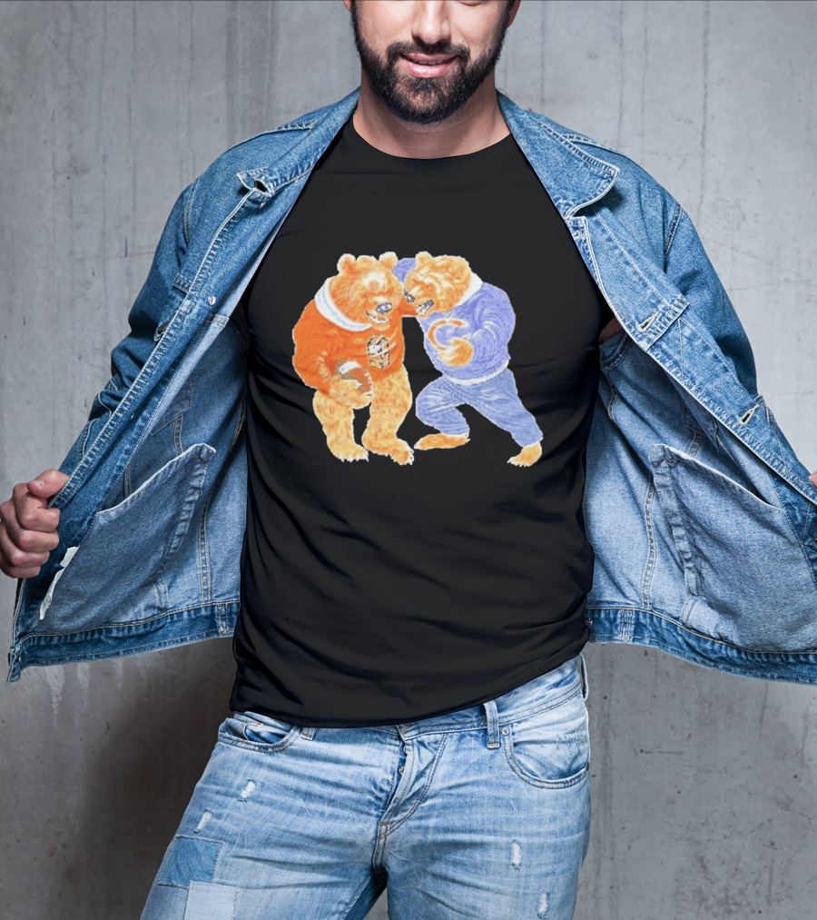 2026 Rome Odunze Bears With Football Fight T-Shirt