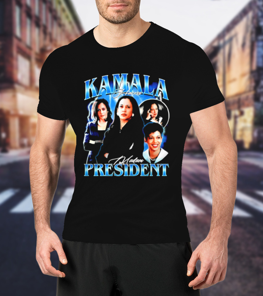 Kamala Harris Madam President Democratic Party Collage T-Shirt