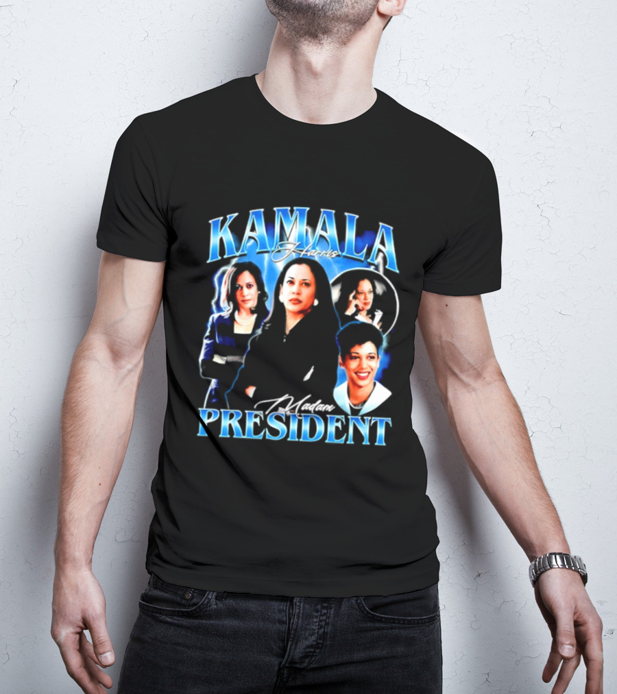 Kamala Harris Madam President Democratic Party Collage T-Shirt