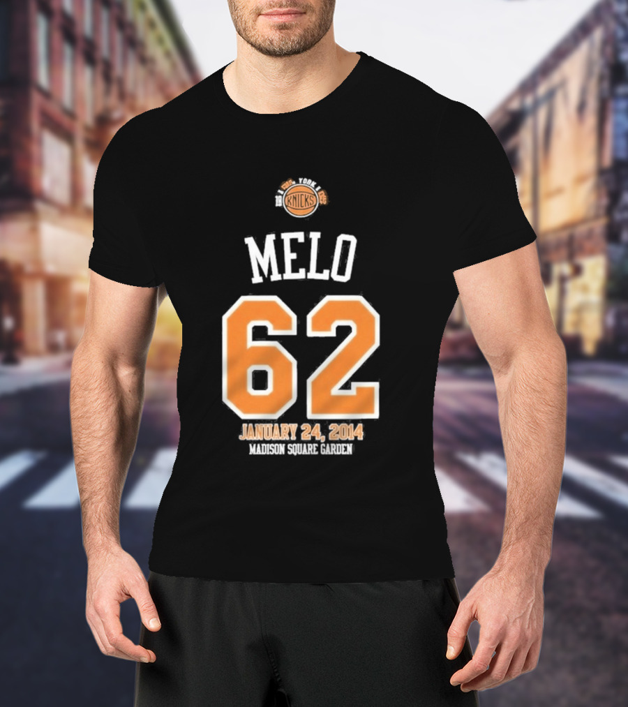 Melo 62 Knicks January 24 2014 Madison Square Garden T-Shirt
