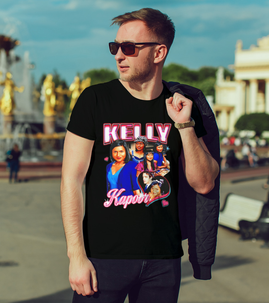 Kelly Kapoor 90s Bootleg Style With Hearts And Character Collage T-Shirt