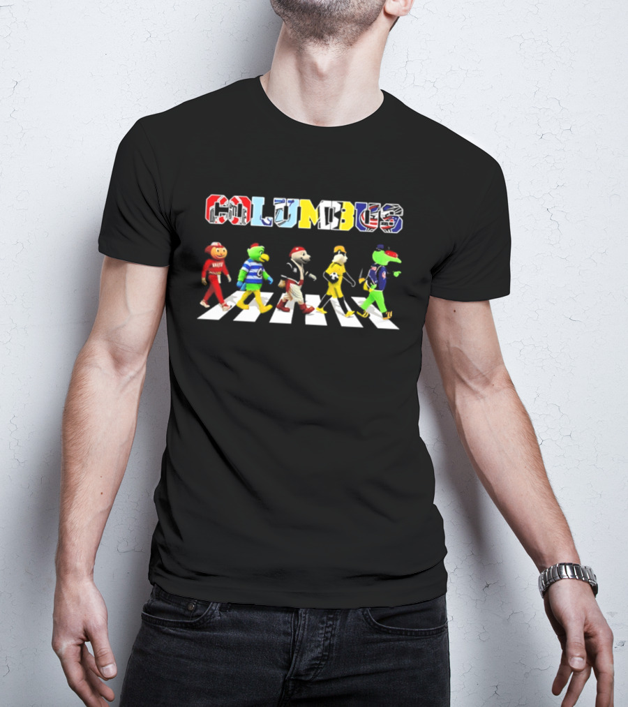 Columbus Mascots Abbey Road 2026 Sports Team Walk T-Shirt