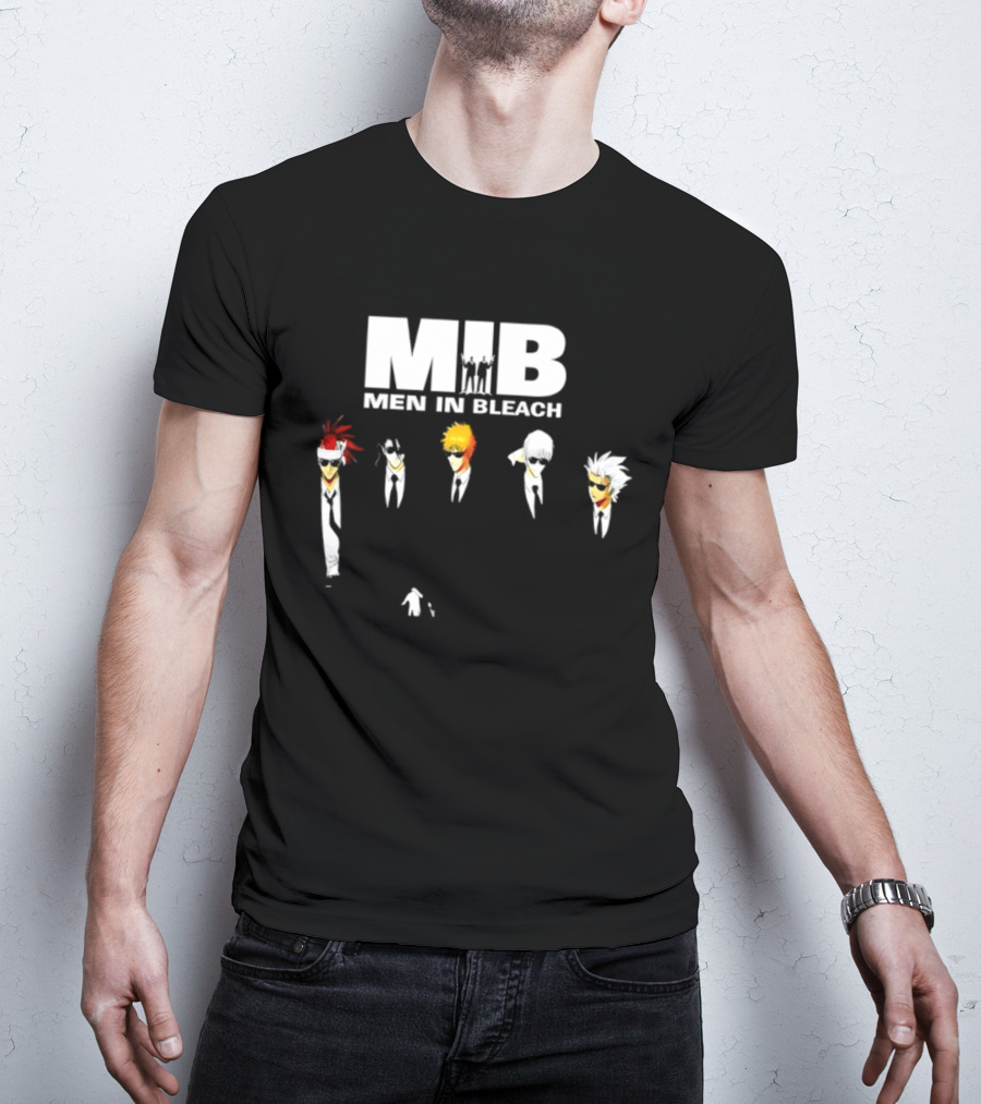 MIB Men In Bleach Crossover Men In Black International X Bleach Characters T-Shirt