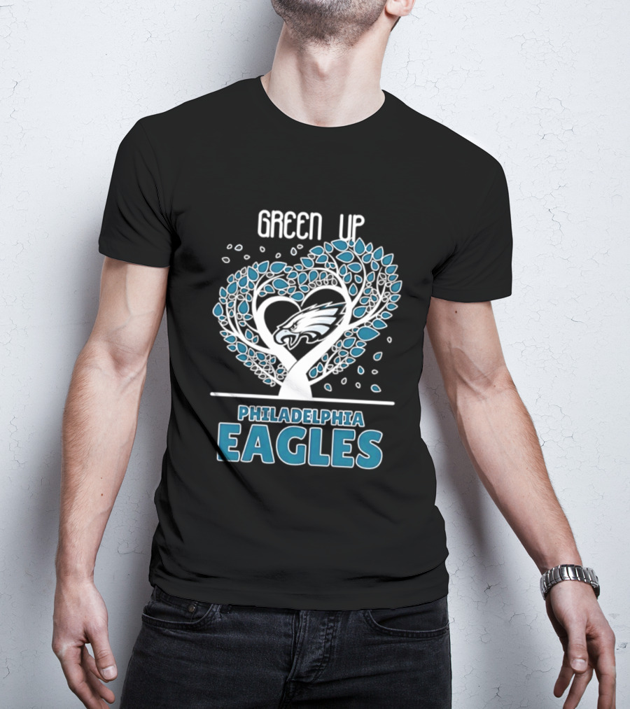 Philadelphia Eagles Green Up Heart Tree 2026 T-Shirt