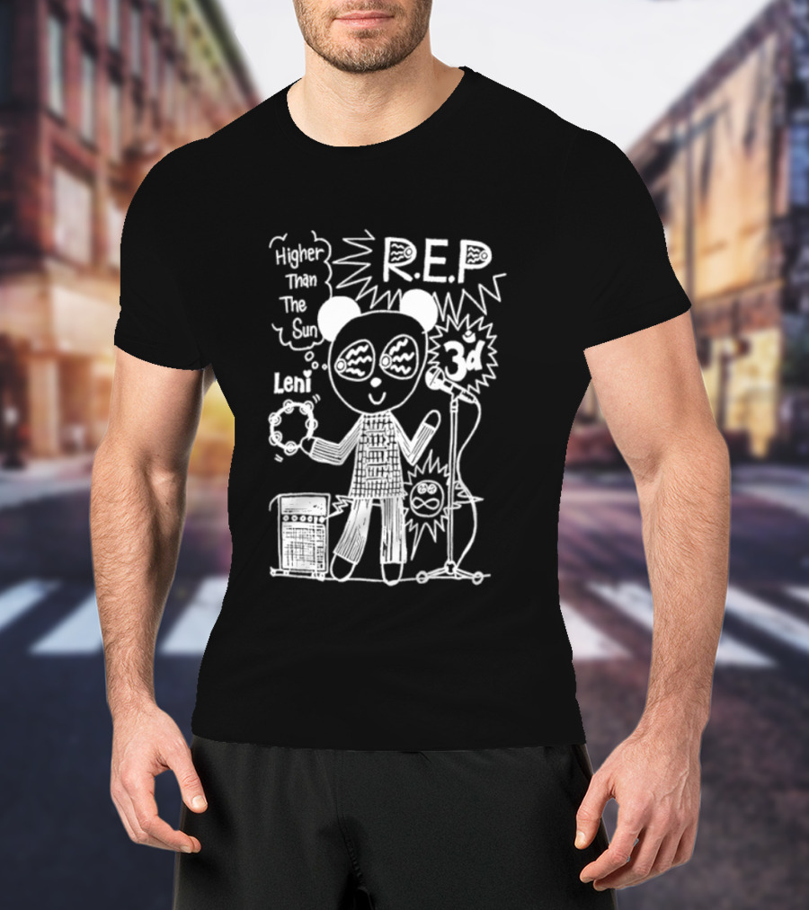 R.E.P Higher Than The Sun Bear With Drum And Microphone T-Shirt
